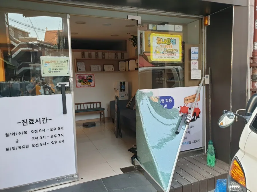경기도 고양시 일산동구 문봉동 한의원 유리문(강화도어) 교체 - 이미지 1